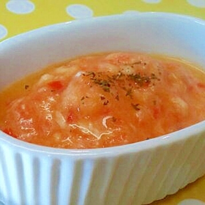 【離乳食】鯛すり身のトマトクリーム煮
